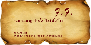 Farsang Fábián névjegykártya